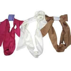 NEW Lot of 3 Ret $60 Claire's & Icing Nude White Pink Sikly Bow Twist Headwrap